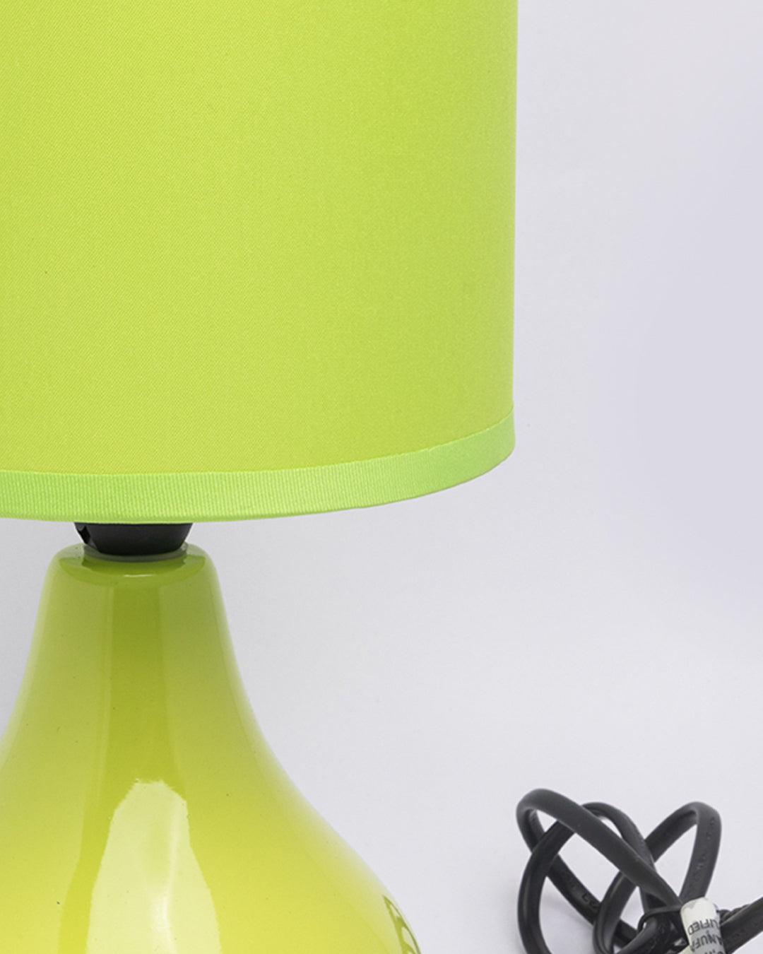 Market99 Table Lamp, with Shade, Cone Shape, Green, Ceramic - MARKET 99