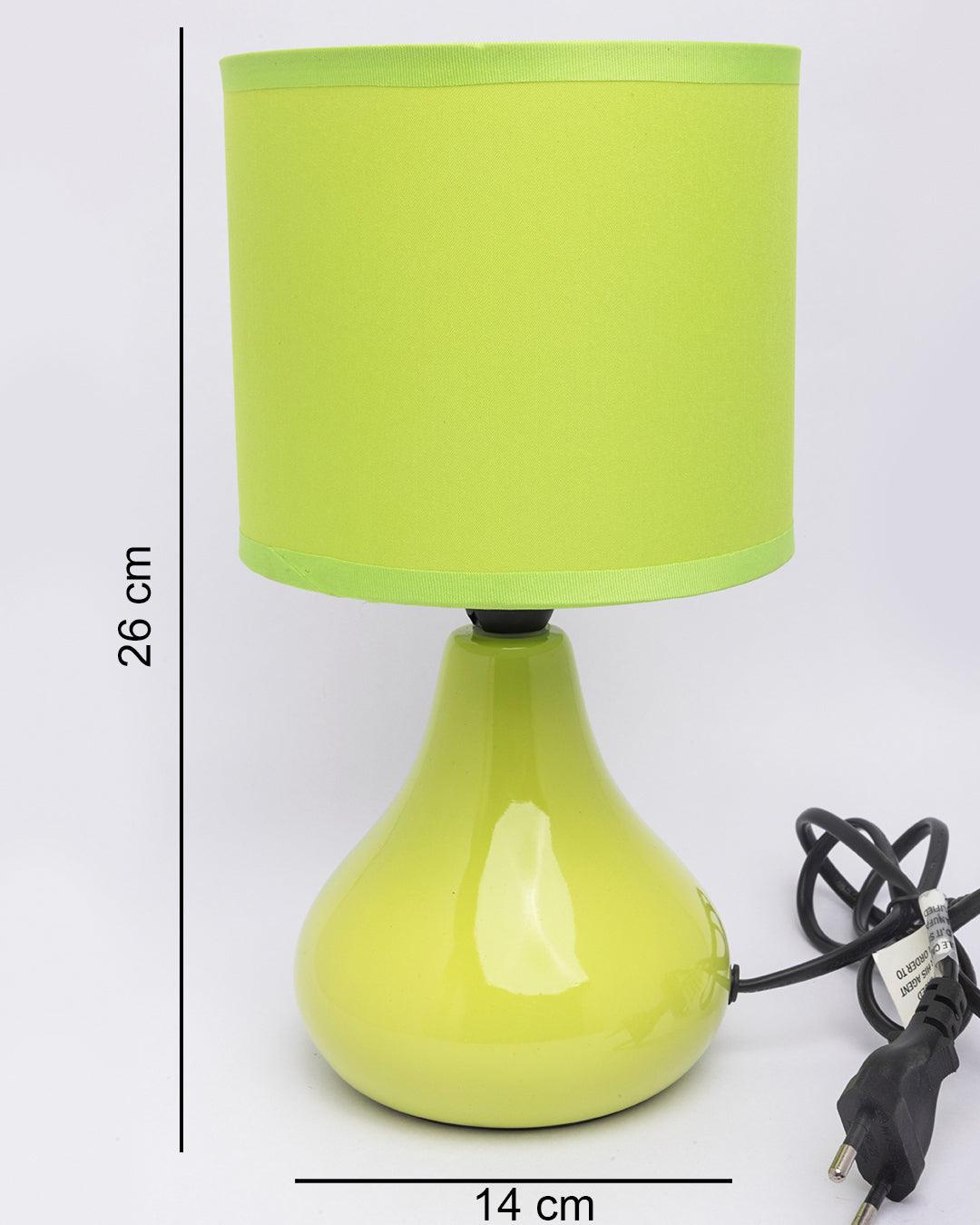 Market99 Table Lamp, with Shade, Cone Shape, Green, Ceramic - MARKET 99