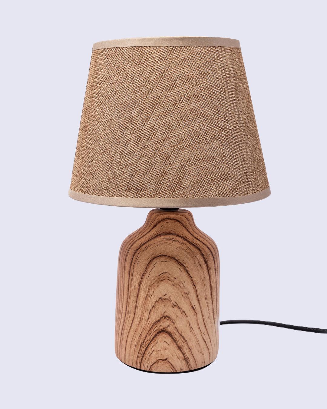 Market99 Table Lamp, with Shade, Drum Shape, Brown, Ceramic - MARKET 99