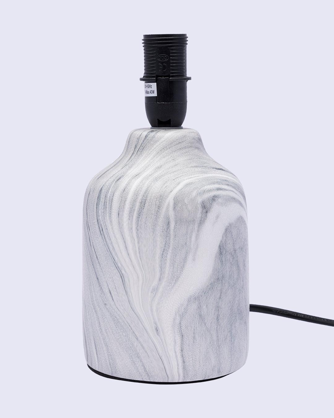 Market99 Table Lamp, with Shade, Drum Shape, Grey, Ceramic - MARKET 99