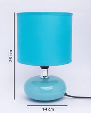 Market99 Table Lamp, with Shade, Oval Shape, Blue, Ceramic - MARKET 99