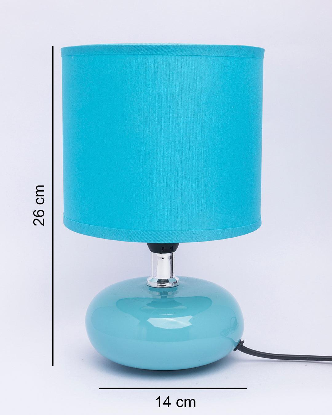 Market99 Table Lamp, with Shade, Oval Shape, Blue, Ceramic - MARKET 99