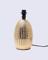 Market99 Table Lamp, with Shade, Oval Shape, Gold & Black Colour, Ceramic - MARKET 99