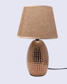 Market99 Table Lamp, with Shade, Oval Shape, Gold Colour, Ceramic - MARKET 99