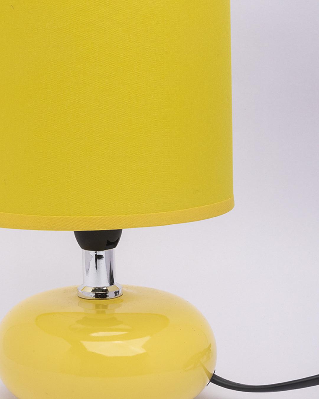 Market99 Table Lamp, with Shade, Oval Shape, Yellow, Ceramic - MARKET 99