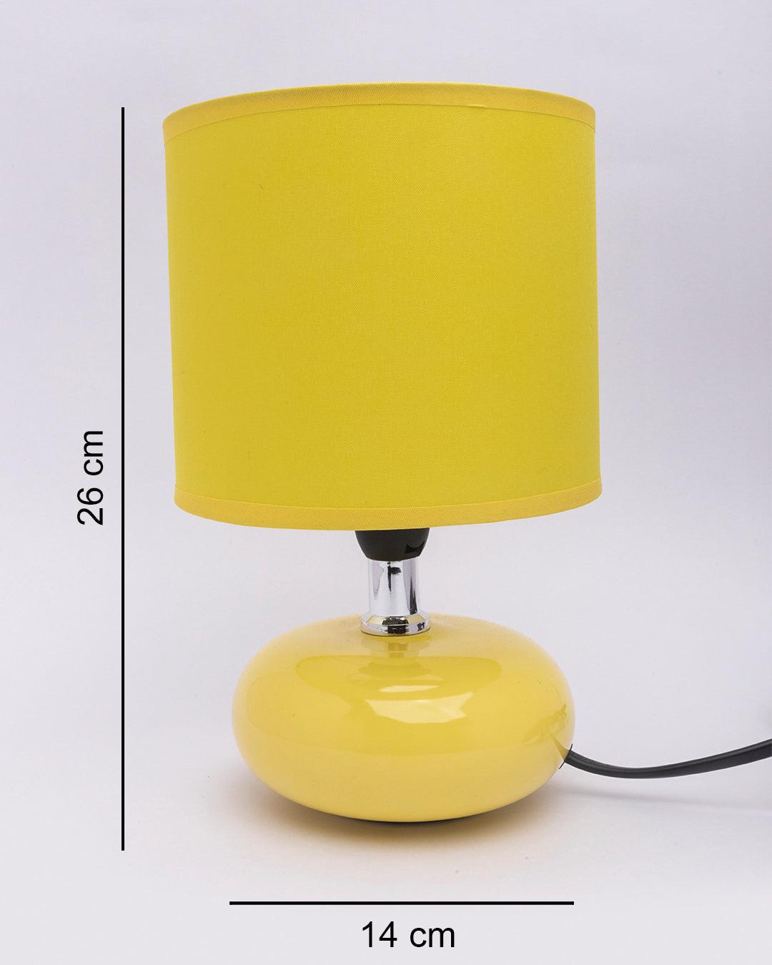 Market99 Table Lamp, with Shade, Oval Shape, Yellow, Ceramic - MARKET 99