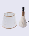 Market99 Table Lamp, with Shade, Rectangular Shape, White & Gold Colour, Ceramic - MARKET 99