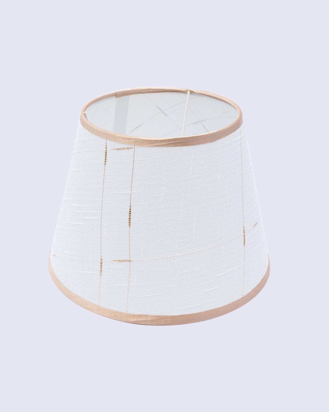 Market99 Table Lamp, with Shade, Rectangular Shape, White & Gold Colour, Ceramic - MARKET 99