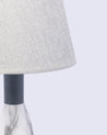 Market99 Table Lamp, with Shade, Rectangular Shape, White & Grey Colour, Ceramic - MARKET 99