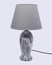 Market99 Table Lamp, with Shade, S Shape, Grey, Ceramic - MARKET 99