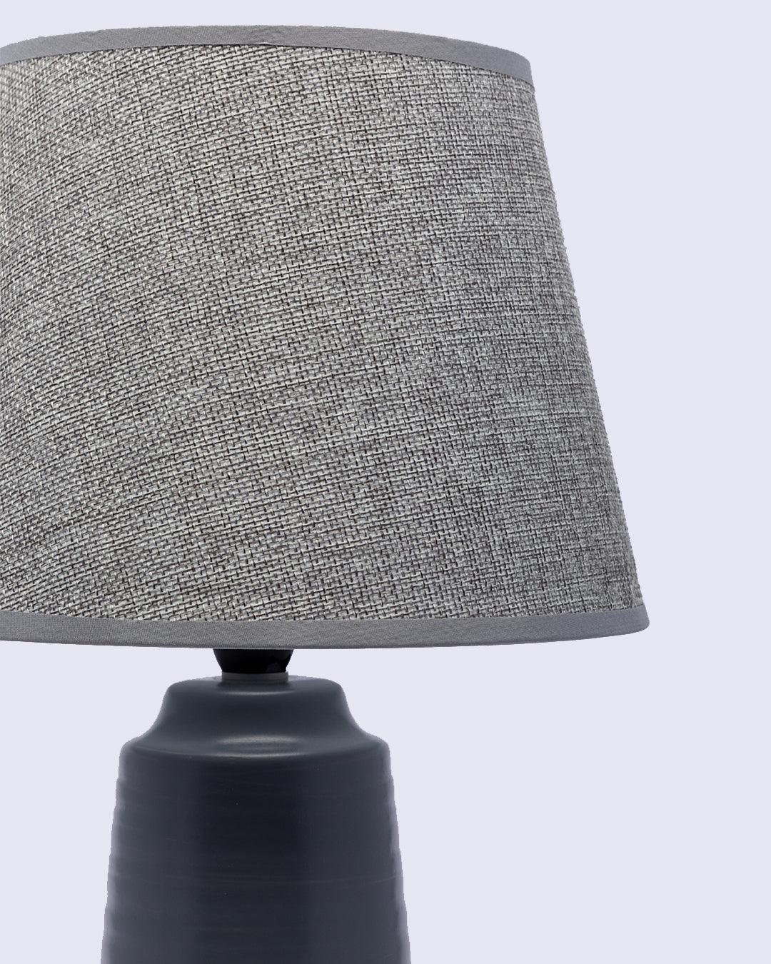 Market99 Table Lamp, with Shade, Tube Shape, Grey, Ceramic - MARKET 99