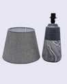 Market99 Table Lamp, with Shade, Tube Shape, Grey, Ceramic - MARKET 99