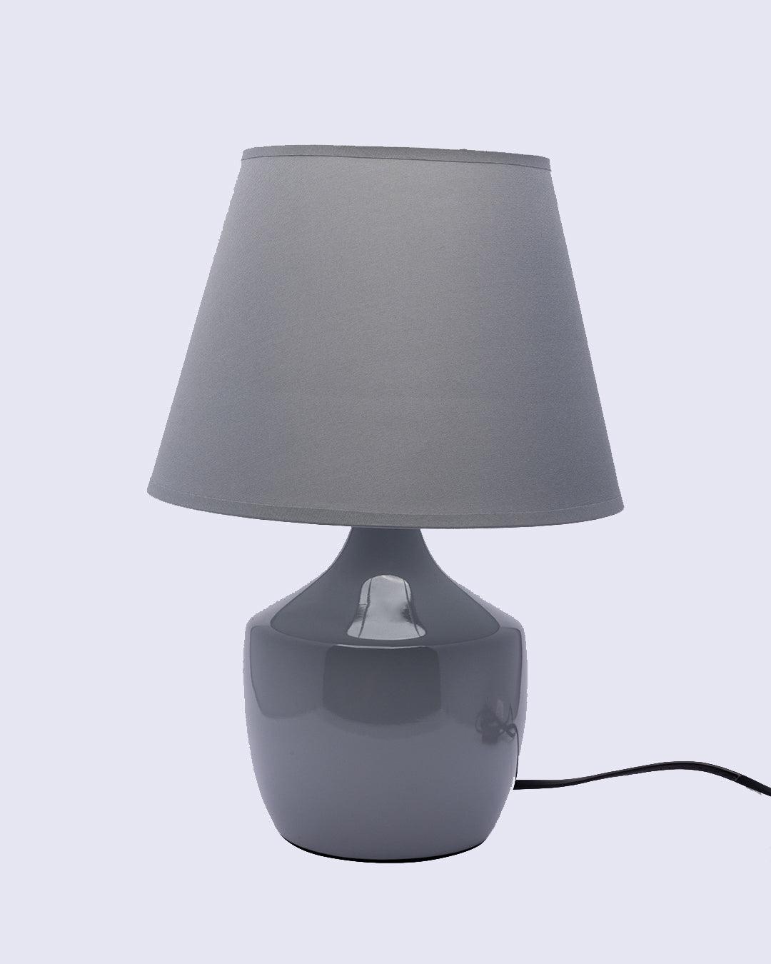 Market99 Table Lamp, with Shade, U Shape, Grey, Ceramic - MARKET 99
