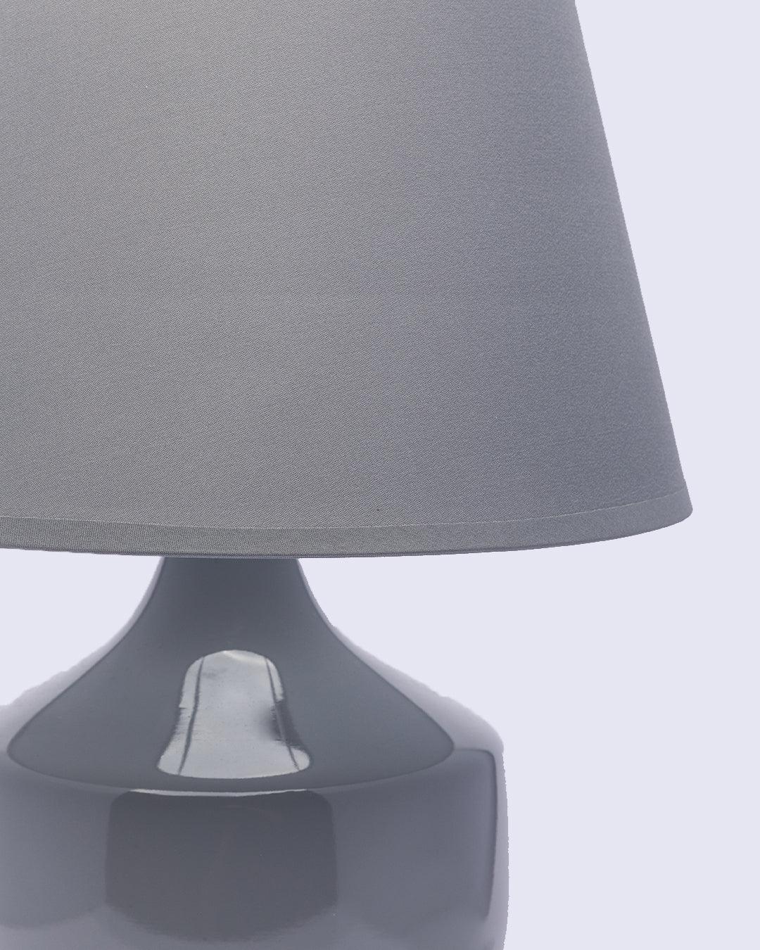 Market99 Table Lamp, with Shade, U Shape, Grey, Ceramic - MARKET 99