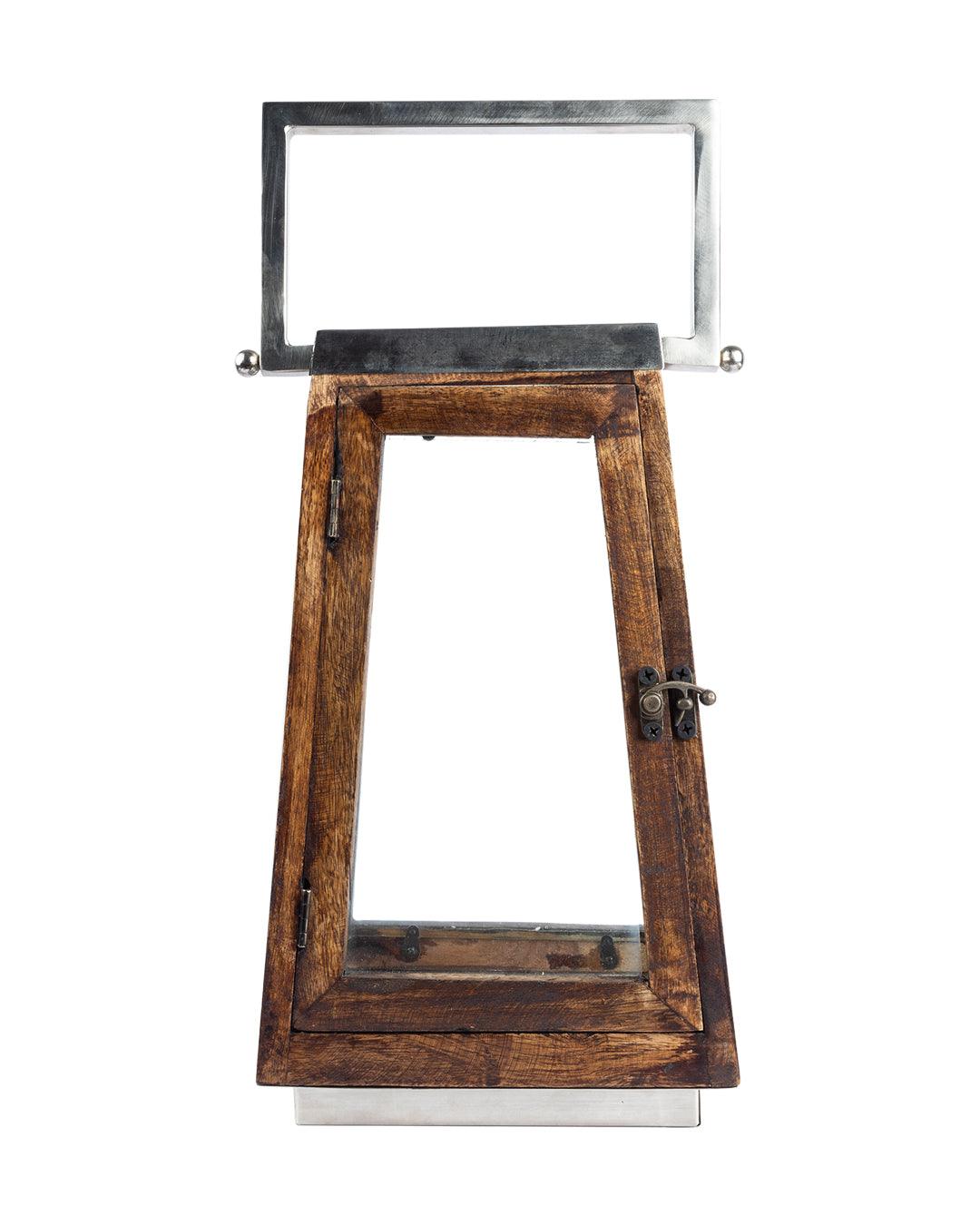 Market99 Table Lantern, Black, Wood & Glass - MARKET 99