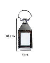 Market99 Table Lantern, Small, Silver, Stainless Steel & Glass - MARKET 99