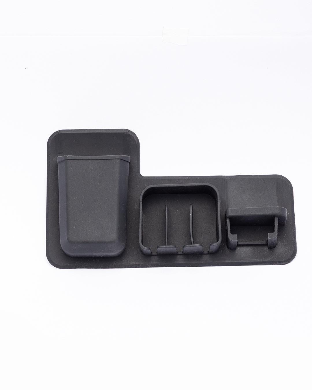 Market99 Toiletry Wall Organiser, Toothbrush Holder, Black, Silicone - MARKET 99