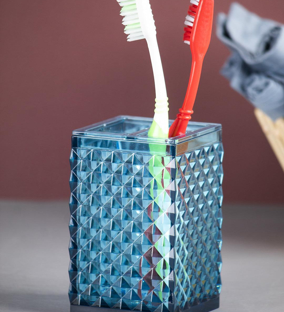 Market99 Toothbrush Holder With Diamond Cut Square Paste Holder - MARKET 99
