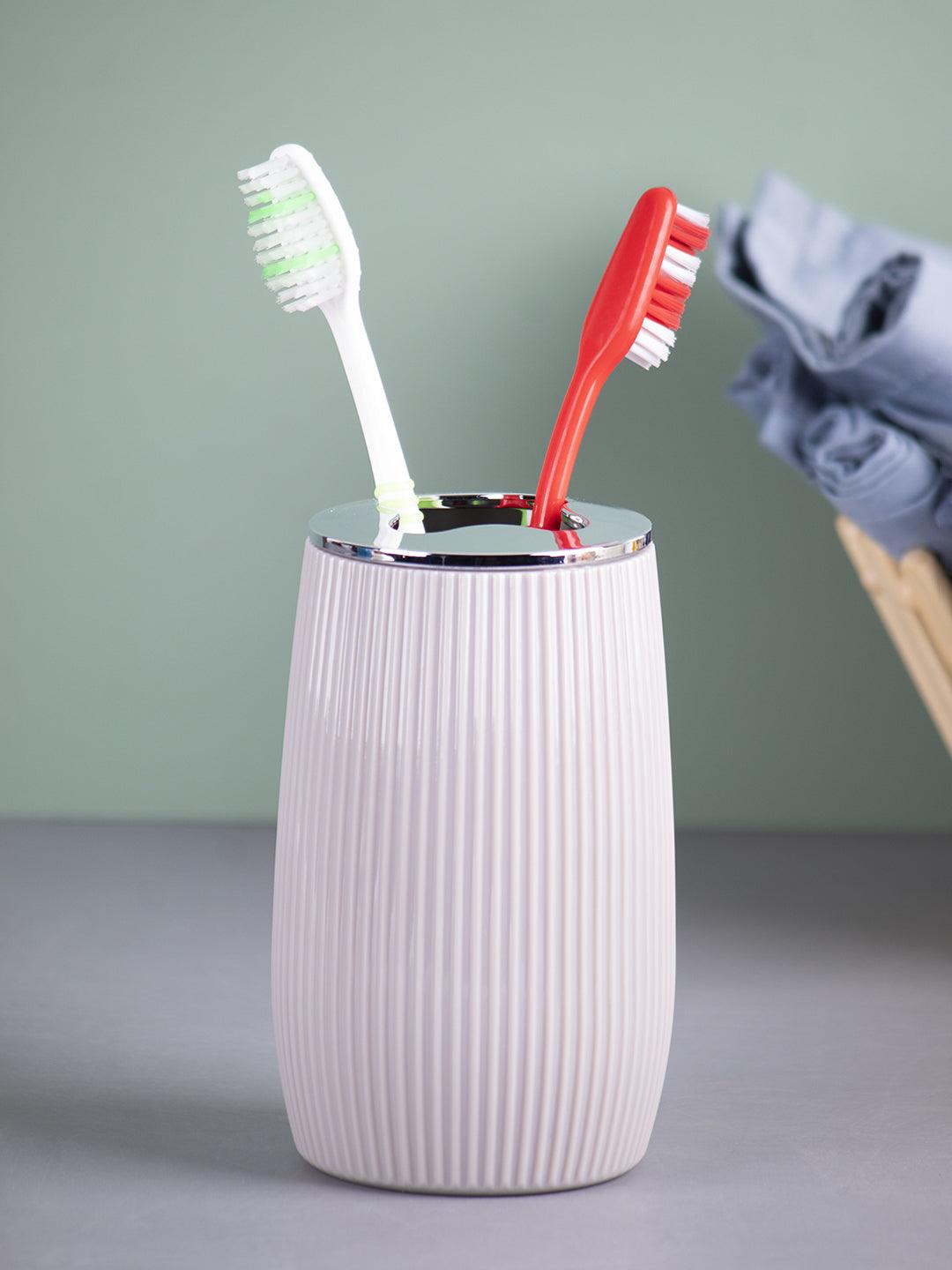 Market99 Toothbrush Holder With Striped Cylindrical Toothbrush Holder Tumbler Online - MARKET 99