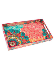 Market99 Tray with Handle, Traditional Design, Multicolour, MDF - MARKET 99