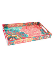 Market99 Tray with Handle, Traditional Design, Multicolour, MDF - MARKET 99