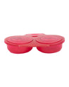 Market99 Two Cavity Egg Poacher, Microwave Safe, Red, Plastic - MARKET 99