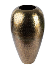 Market99 Vase, Hammered Finish, Golden Colour, Mild Steel - MARKET 99