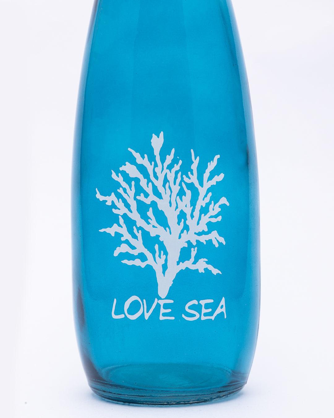 VON CASA Vase, Semi-Transparent Glass Vase, Decorative Small Flower Vase For Home, Table Centerpiece, Blue, Glass, Set Of 2 - MARKET 99