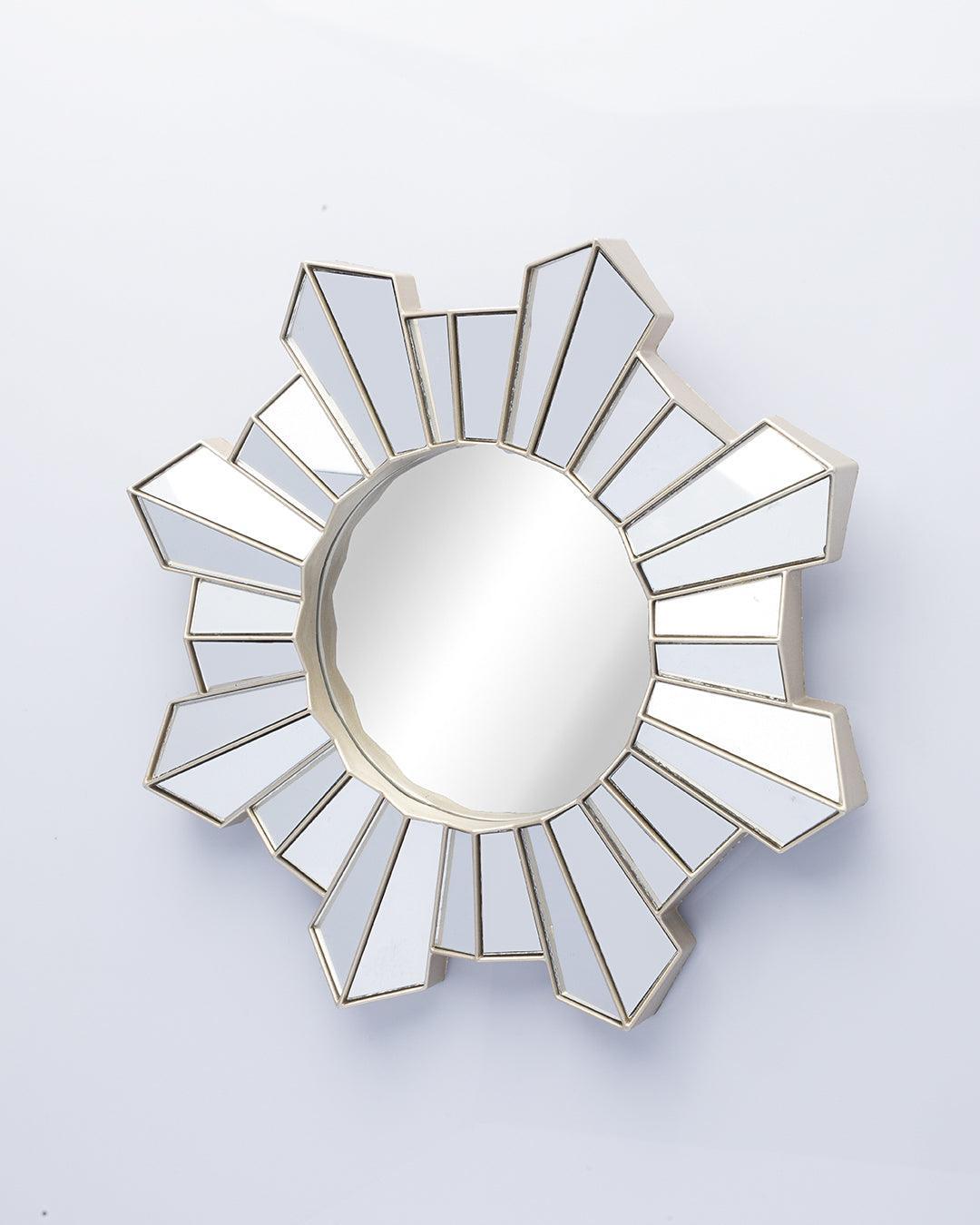 Market99 Wall Mirror, Wall Décor, Antique Finish, Champagne Colour, Plastic, Set of 3 - MARKET 99