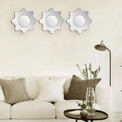 Market99 Wall Mirror, Wall Décor, Antique Finish, Champagne Colour, Plastic, Set of 3 - MARKET 99