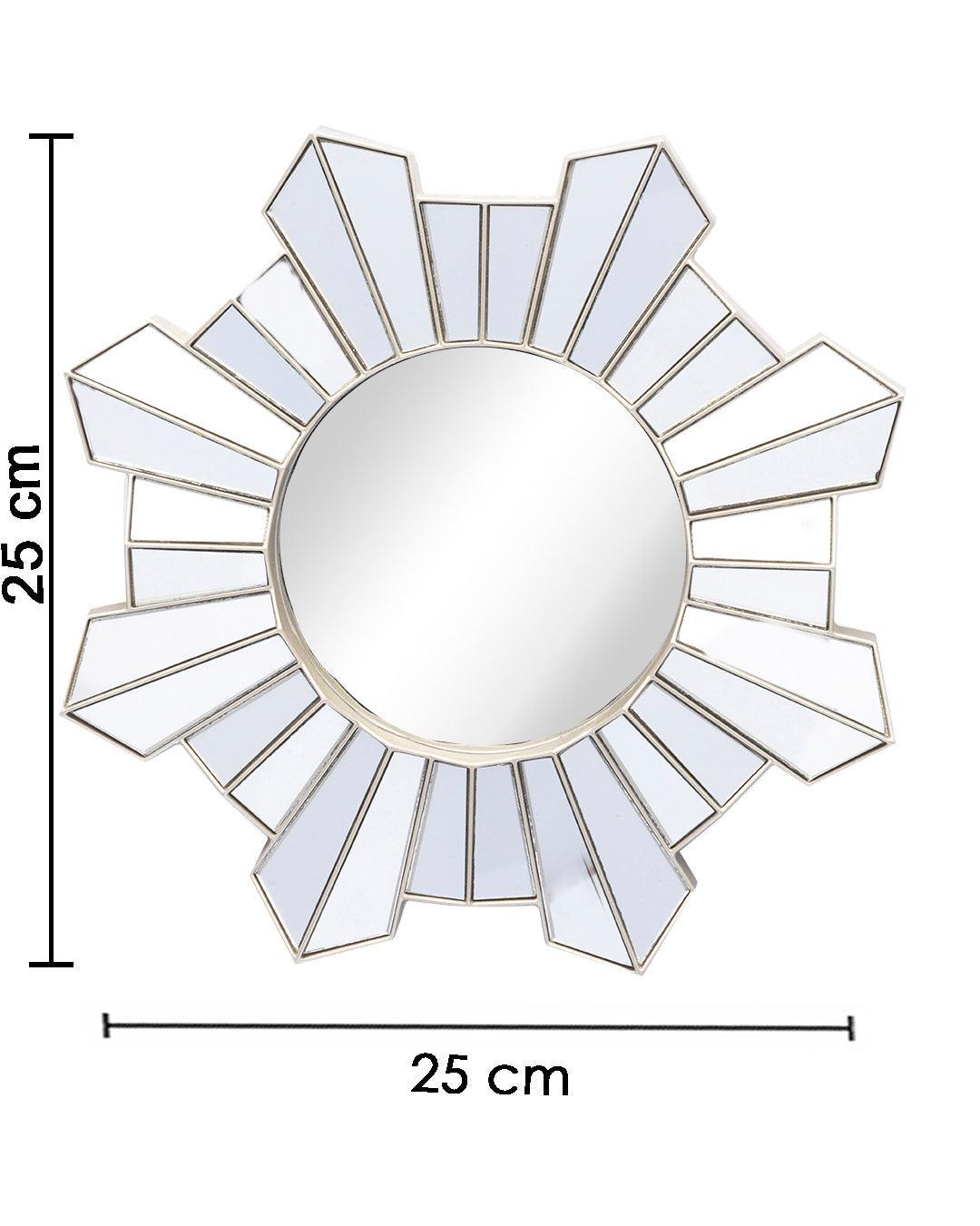 Market99 Wall Mirror, Wall Décor, Antique Finish, Champagne Colour, Plastic, Set of 3 - MARKET 99