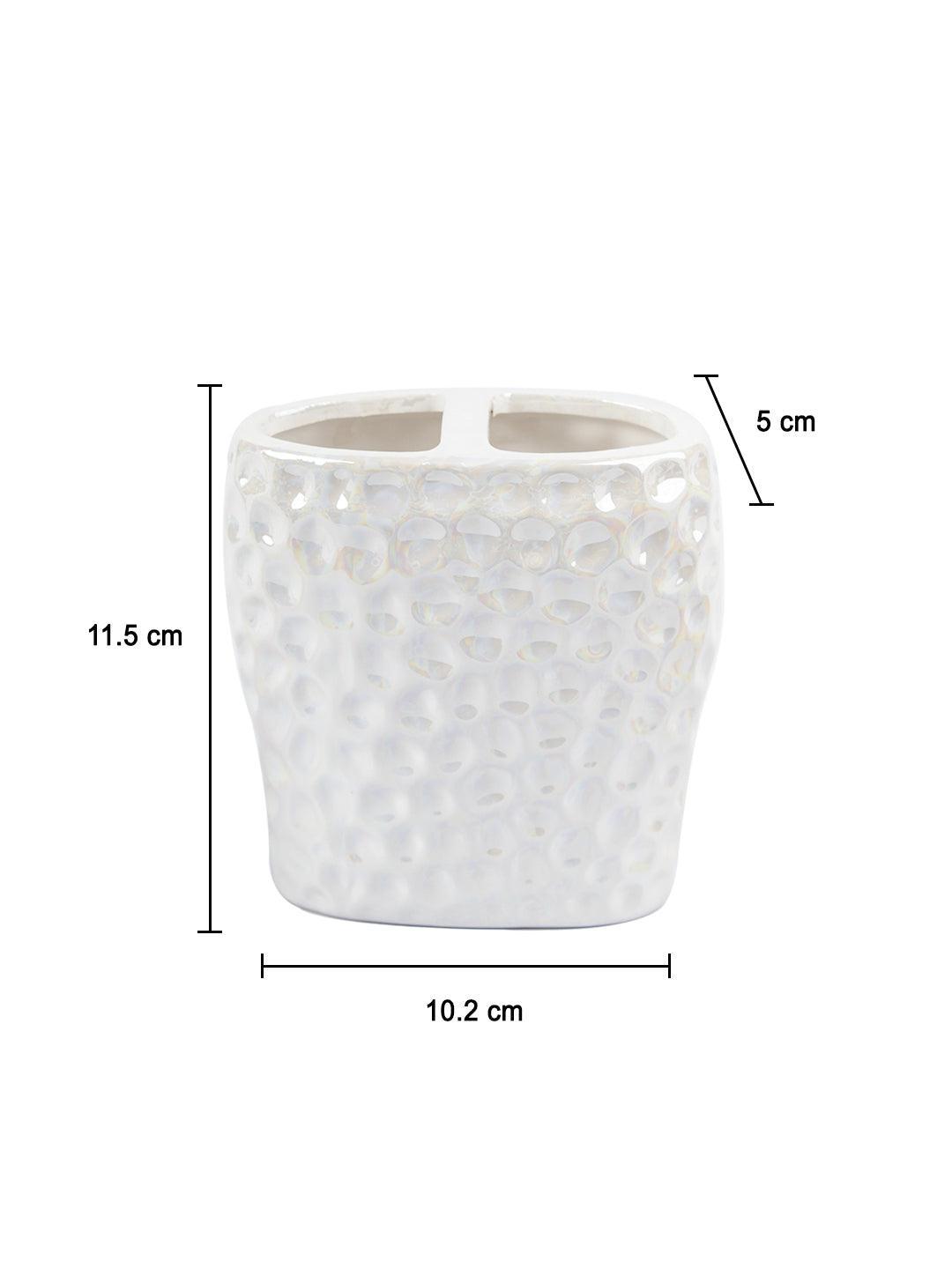 White Luster Ceramic Bathroom, Pack Of 3