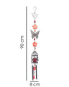 Market99 Wind Chimes with T-Light Holder, Red, Iron - MARKET 99
