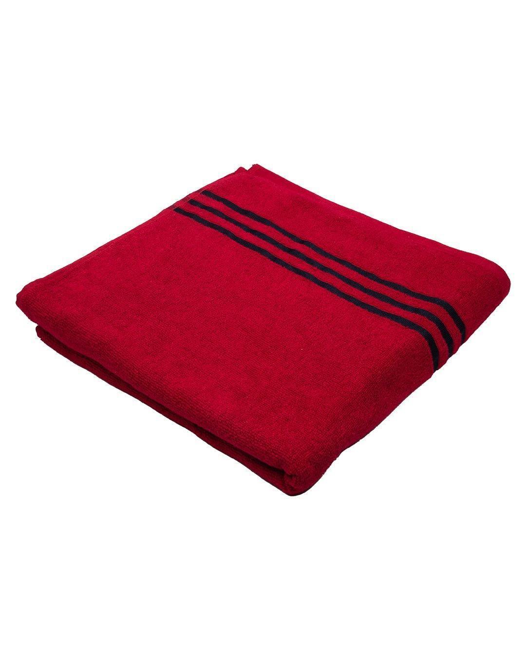 Market99 Zero Twist Bath Towel, Red, Cotton - MARKET 99