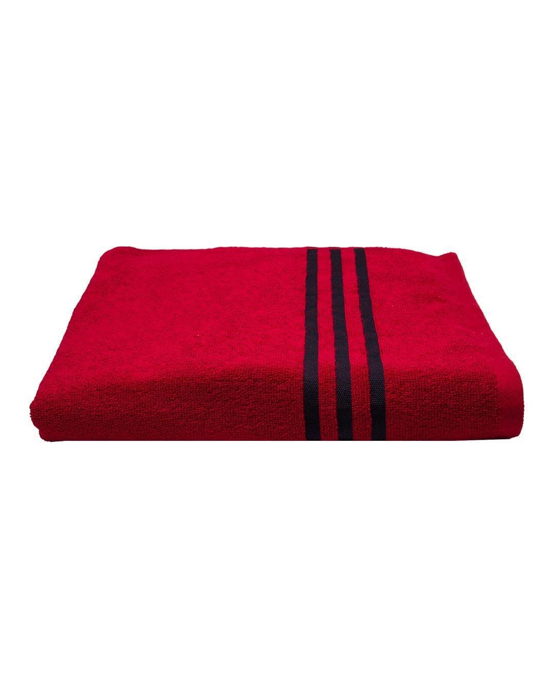 Market99 Zero Twist Bath Towel, Red, Cotton - MARKET 99