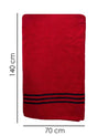 Market99 Zero Twist Bath Towel, Red, Cotton - MARKET 99