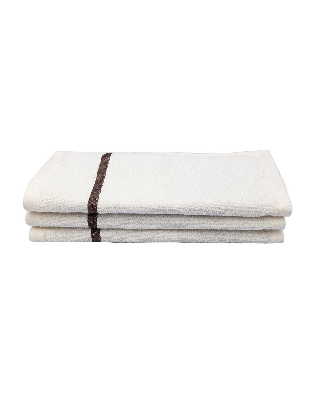 Market99 Zero Twist Face Towel, White, Cotton, Set of 3 - MARKET 99