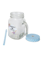 Mason Mug With Straw Set Of 2 (Each 450 Ml) - MARKET 99