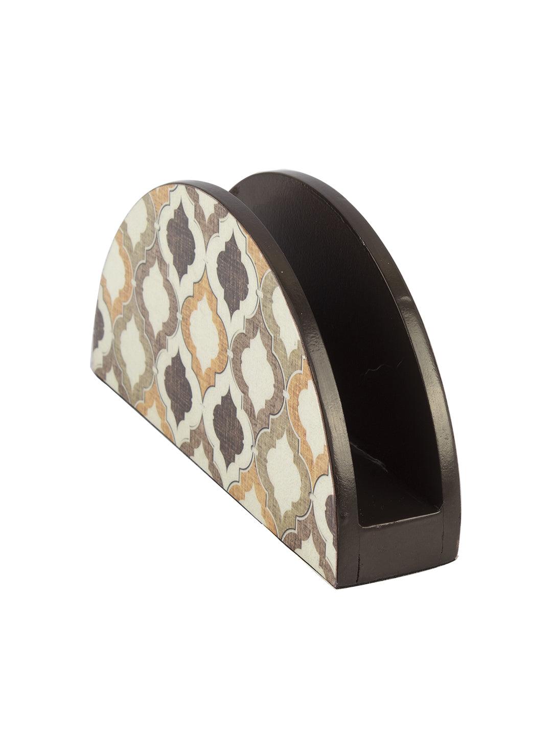 Mdf Brown Rectangular Napkin Holder - MARKET 99