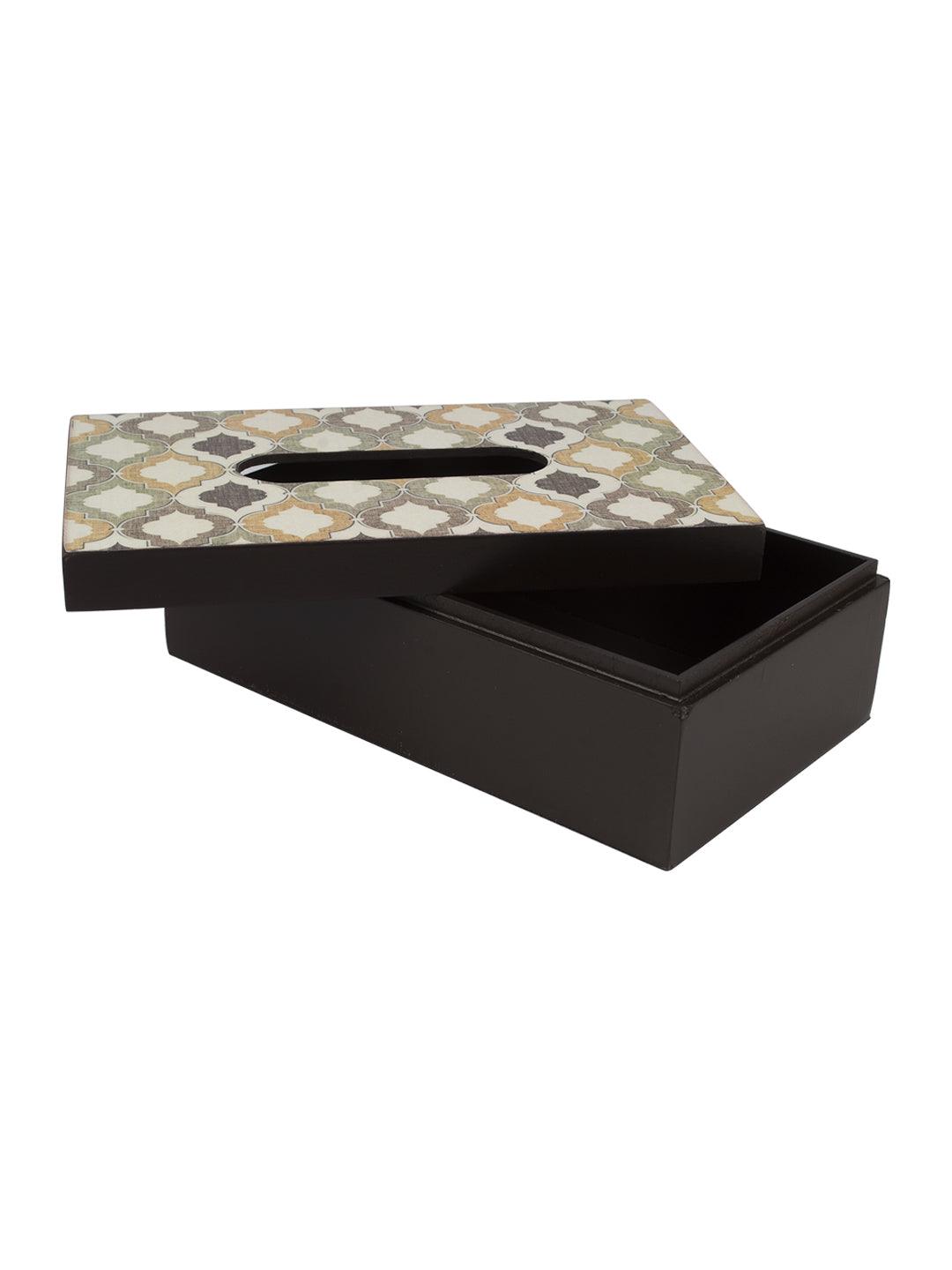 Mdf Brown Rectangular Tissue Box - MARKET 99