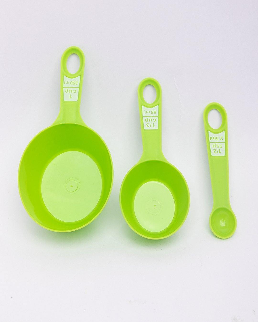 Measuring Spoon, for Cooking & Baking, Green, Plastic, Set of 12 - MARKET 99