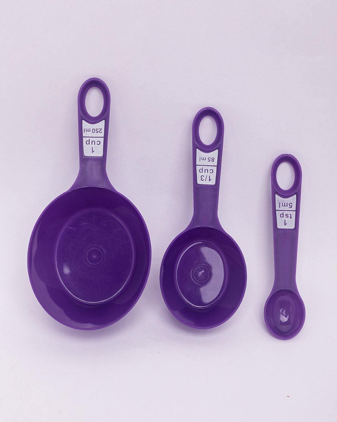 Measuring Spoon, for Cooking & Baking, Purple, Plastic, Set of 12 - MARKET 99