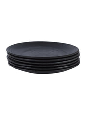 Melamine Black Round Quarter Plate (Set of 6) - MARKET 99