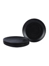 Melamine Black Round Quarter Plate (Set of 6) - MARKET 99