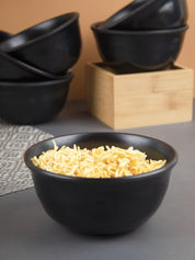 Melamine Black Round Soup Bowl (Set of 6) - MARKET 99