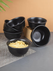 Melamine Black Round Soup Bowl (Set of 6) - MARKET 99