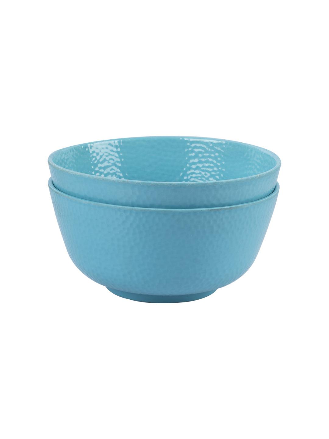 Melamine Turquoise Round Serving Bowl (Set of 2) - MARKET 99