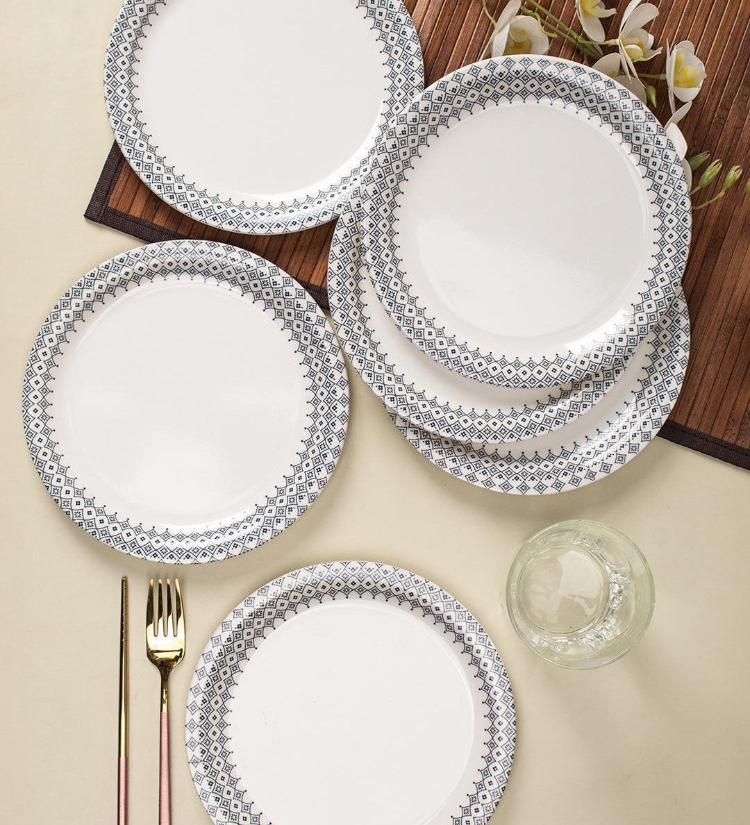 Melamine White Round Quarter Plate (Set of 6) - MARKET 99