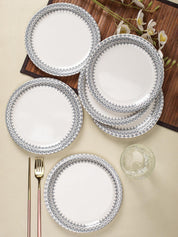 Melamine White Round Quarter Plate (Set of 6) - MARKET 99