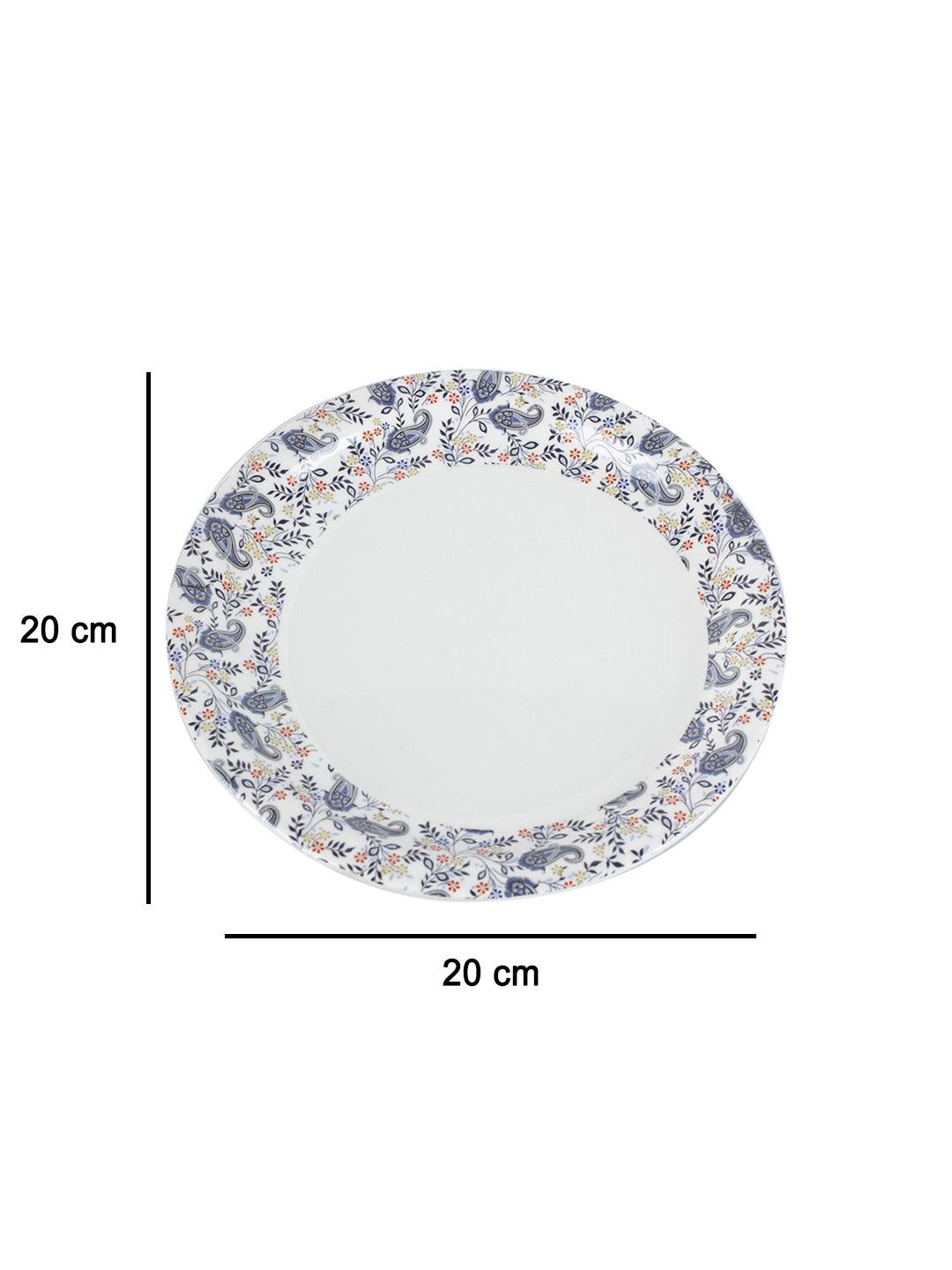 Melamine White Round Quarter Plate (Set of 6) - MARKET 99